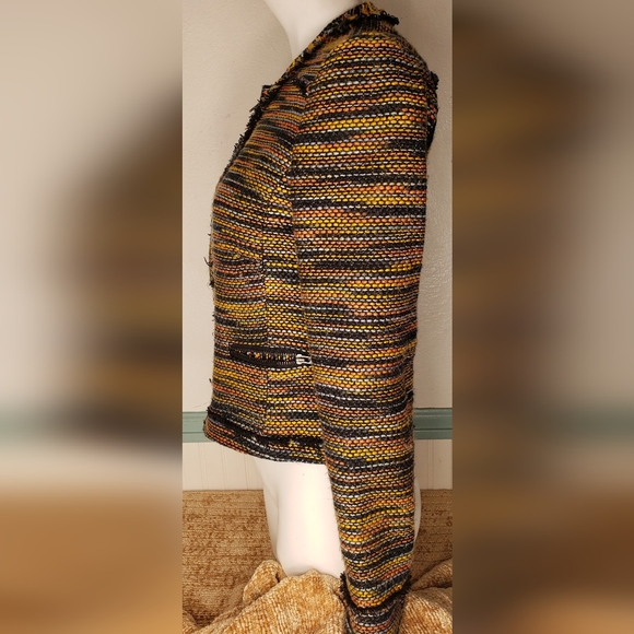 Greylin Anthropologie Womens Multicolor Knit Zip Down Open Front Jacket Size XS. - Picture 2 of 10